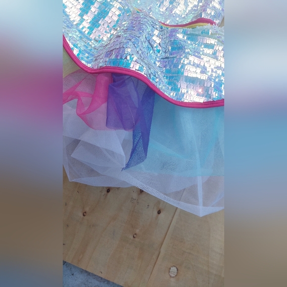 Sparkling Rainbow Kids Tutu Dress SZ LC 8-10 Adorable Fairy Princess ( Bag C) - Picture 2 of 5